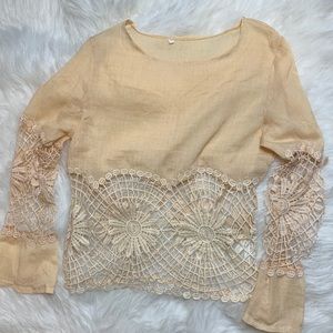 Tan Knitt Crochet Summer Top Sexy Summer Top